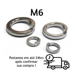 Arruela De Pressão M6 Zincado Branco