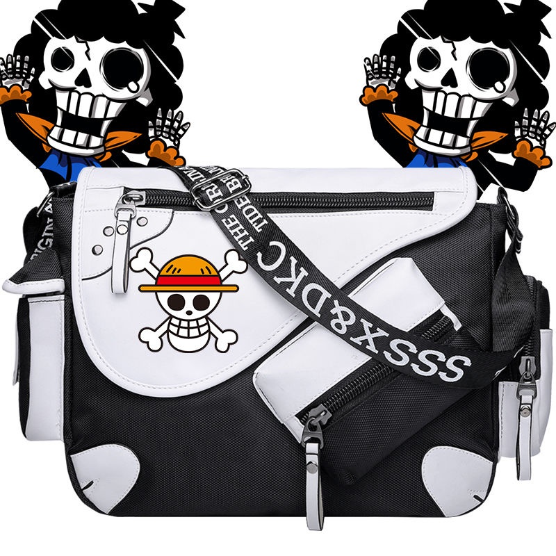 Anime One Piece Crossbody Bolsa De Ombro Luffy Escolar De Grande Capacidade Para Estudantes Masculinos E Femininos Naruto Mochila De Desenho Animado