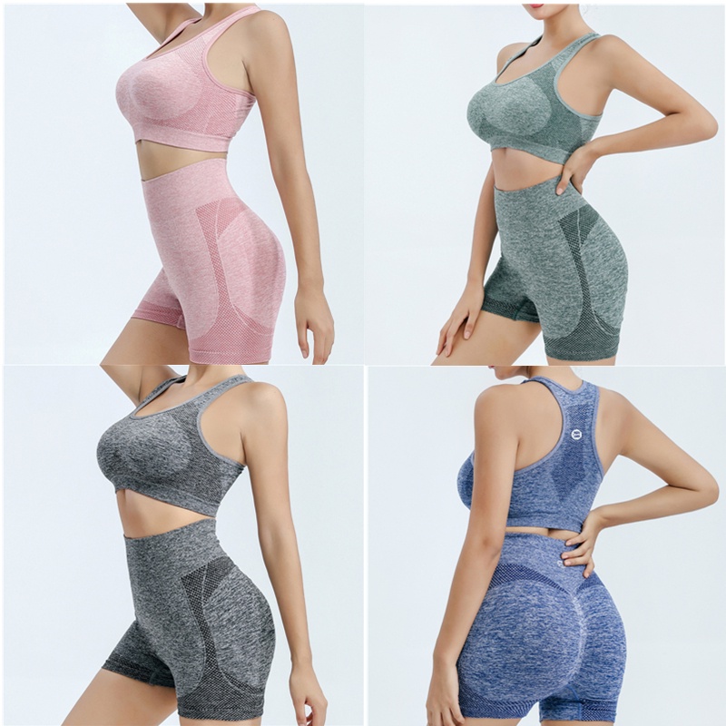 Alta estiramento ropa deportiva mujer cruz voltar tanque topos longo  calcinha yoga conjunto roupas de fitness secagem rápida roupa de treino  para mulher