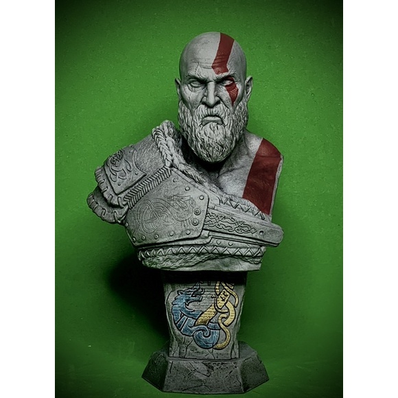 Busto Kratos God Of War Ghost of Sparta Ragnarok em resina