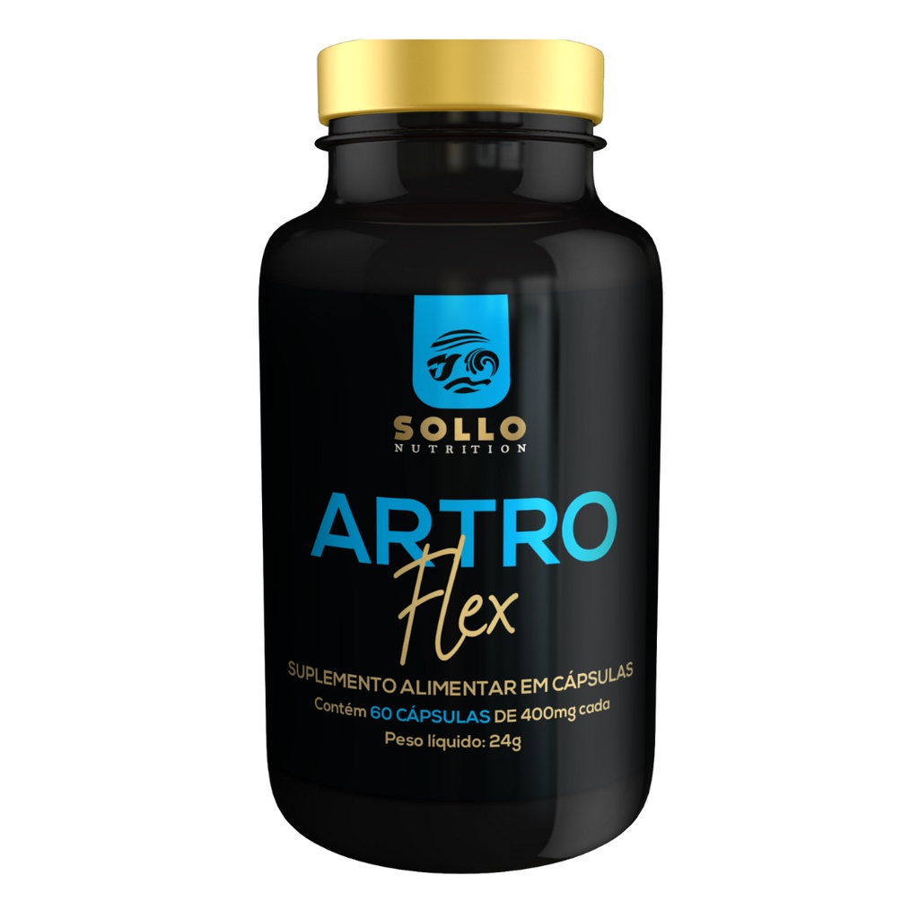 Artro flex 60 Cápsulas - Colágeno tipo II, Cálcio, Magnésio, Vitamina d3 e Vitamina k2 - Articulações, lesões, alívio de dores, cartilagem e mobilidade