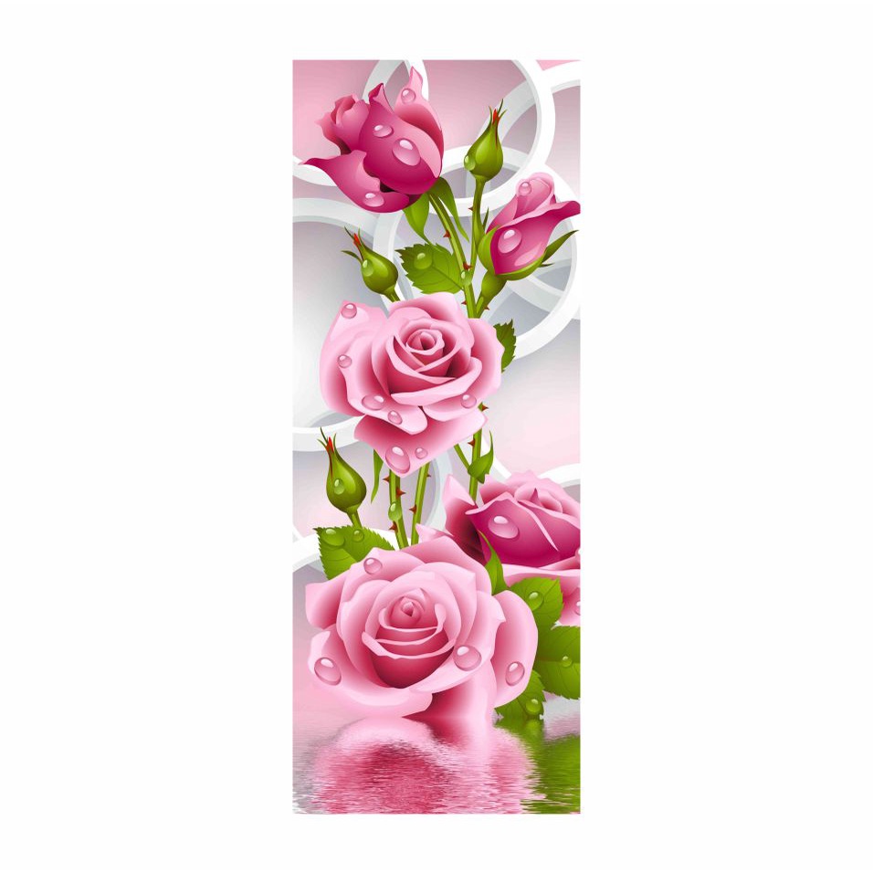 Adesivo Decorativo de Porta Flores Rosas (cod.fr9) em Oferta na Shopee