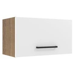 Armário de Cozinha Aéreo 60 cm 1 Porta Basculante Rustic/Branco Agata Madesa