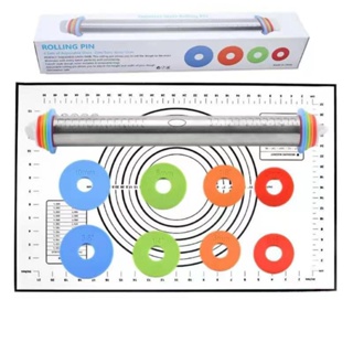 Tapete Branco + Rolo de Massa Em Aço Inox Ajustável em Oferta na Shopee