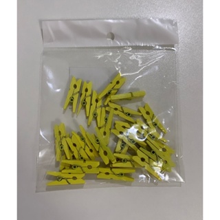 MINI PREGADOR EM MDF - AMARELO - Pacote com 24 unidades em Oferta na Shopee