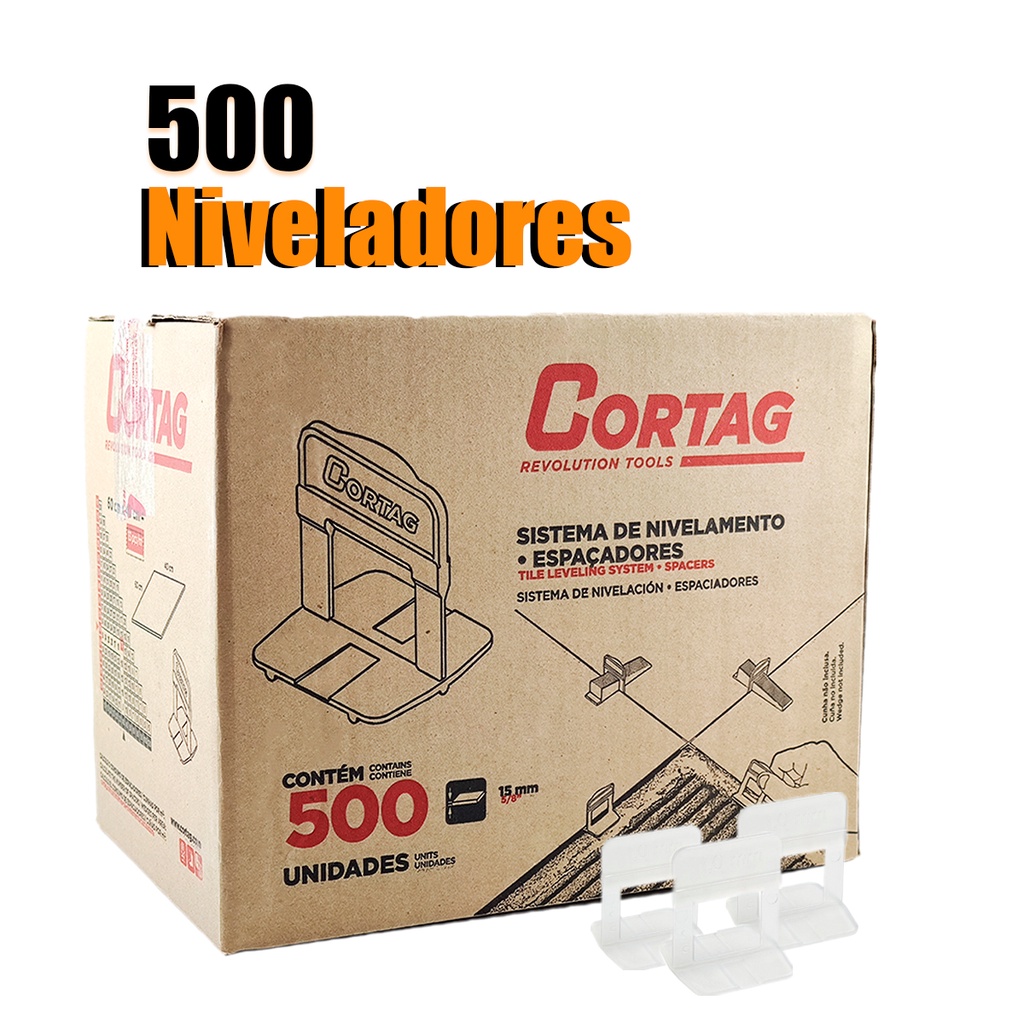 Niveladores/Espaçadores 500 Unidades Tradicional 1,0mm-1,5mm-2mm Cortag em Oferta na Shopee