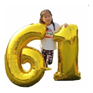 Balão Metalizado 1 METRO NUMEROS COR DOURADO Decoração e Festas Tamanho 100cm - Pronto entrega em Oferta na Shopee