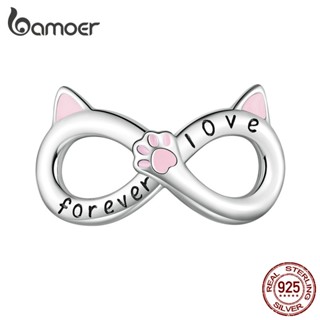 Bamoer 925 Contas De Prata Pingente De Orelha De Gato Fofo Acessórios De Moda Para Colar E Pulseiras DIY