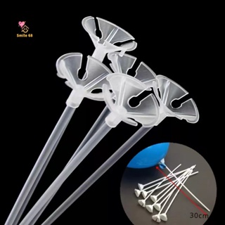 Kit 10 Unidades Pega Balão Bexigas Vareta Hastes Suporte De Balões Transparente 30cm em Oferta na Shopee