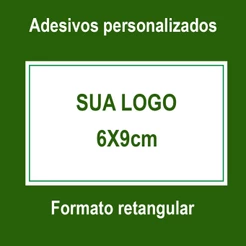 Adesivos rótulos etiquetas retangulares 6x9cm - 50 unidades