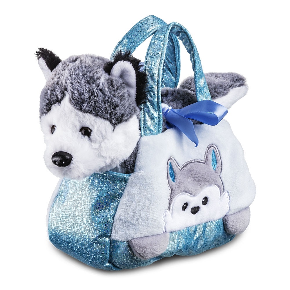 Pelúcia Cutie Handbags Husky Azul Multikids - BR1713 - Mom & Baby