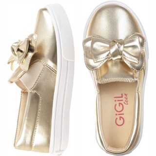 Tênis Casual Infantil Feminino Iate Slip-on Menina Laço Lindo Confortável Moda Atual Blogu...
