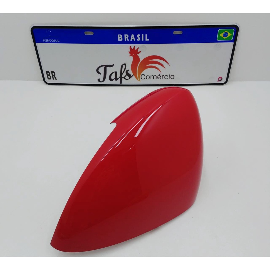 Capa Retrovisor Fiat Argo e Cronos C/F Original Metagal Vermelho Alpine Lado Motorista