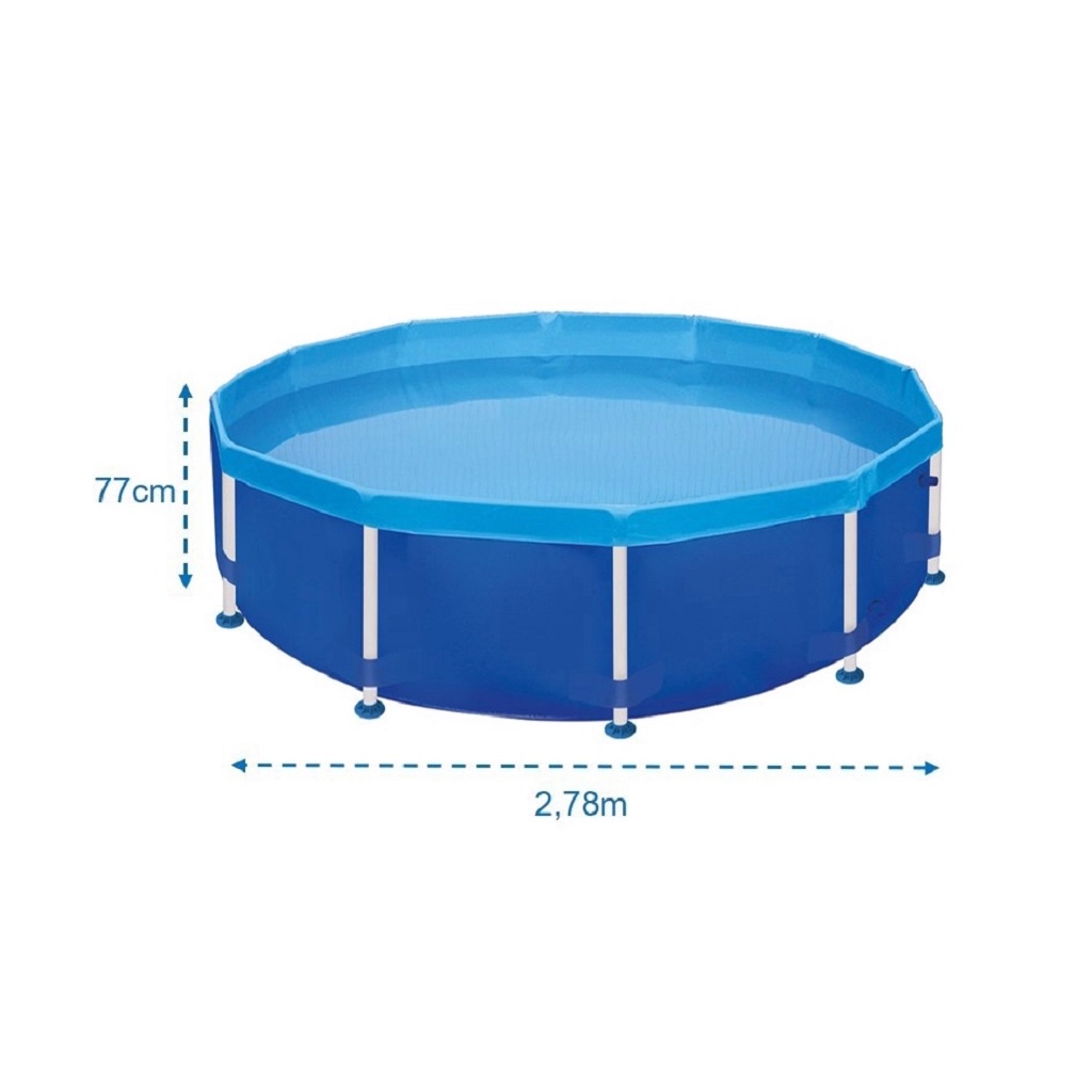 Piscina Estrutural Redonda Aço Azul 4500 Litros 2,78m x 77cm 1007 - Mor — imagem 2 de 2
