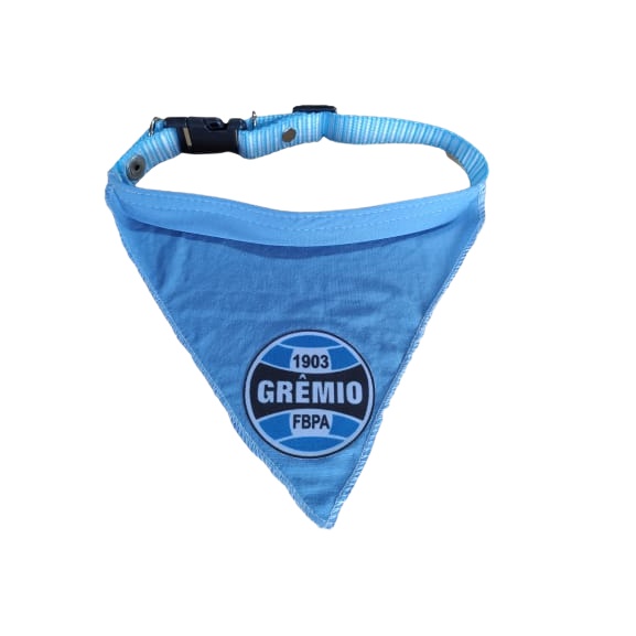 Coleira Com Bandana Pet Cachorro Futebol Grêmio