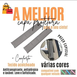Capa Cinto De Segurança Protetor Universal Carro (2 Peças) Confortável Luxo Liso