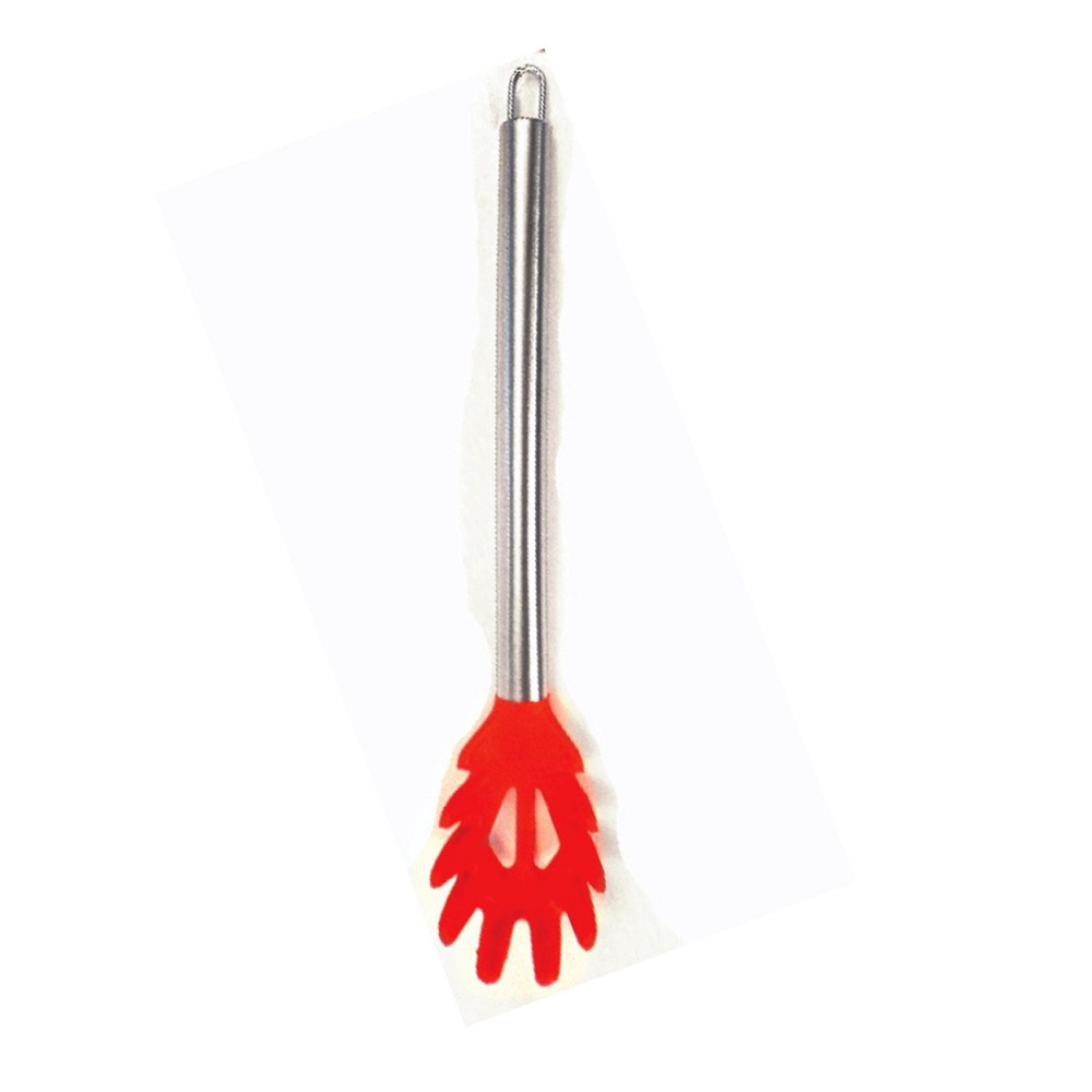 COLHER P/ESPAGUETI SILICONE C/CABO AÇO 33CM USA098 - Home & Living