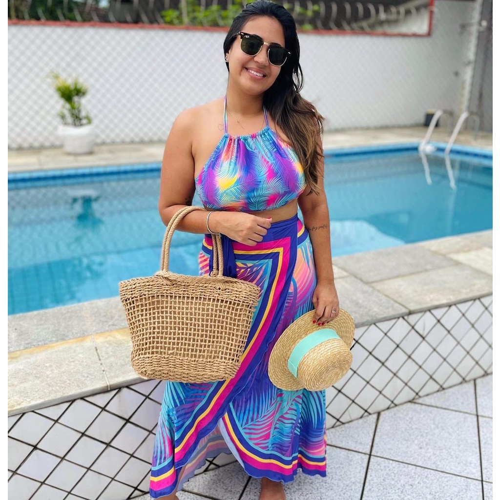 Saia Pareô/Envelope praia, saia envelope, saia longa, saia transpassada, saia …