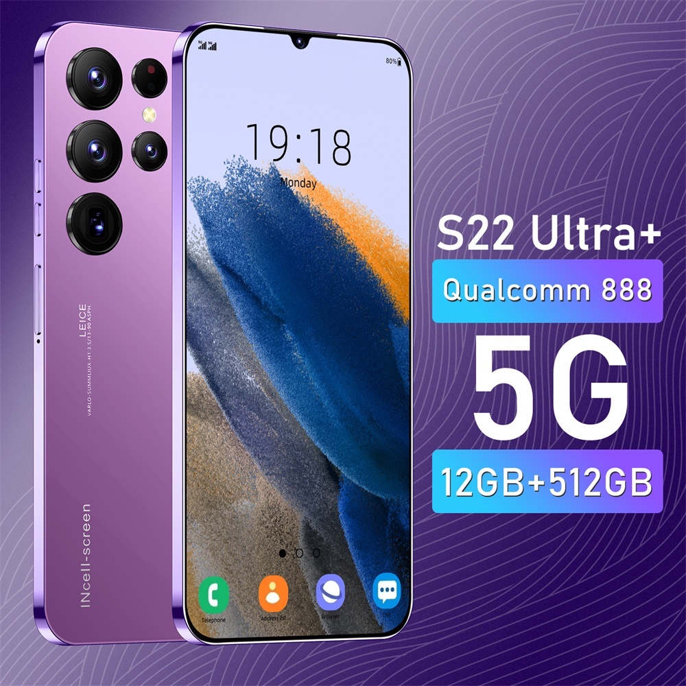 [Versão Global] Celular 7.2 Polegadas S22 Ultra 5G 5600 Mah 16Gb Superfície De 4G LTE Smartphone