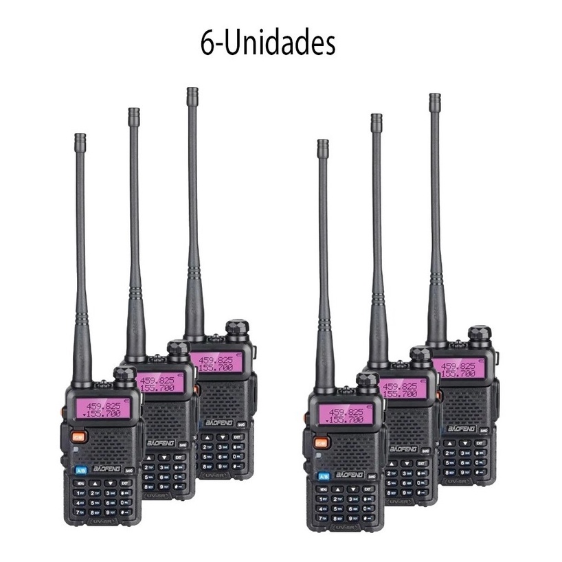 Kit Radios Comunicador Dual Band Baofeng Uv R Vhf Uhf Shopee Brasil