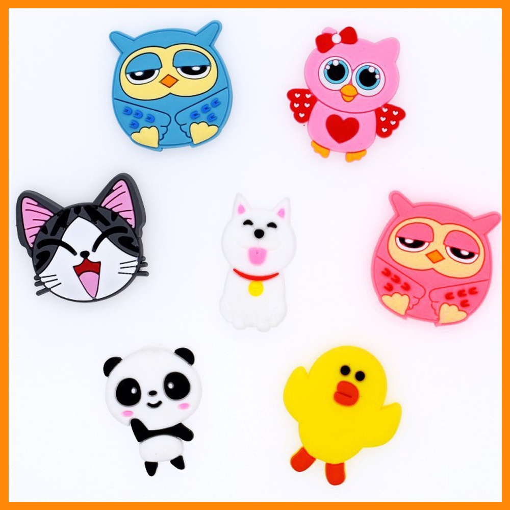 DIDOU PVC Sapato Encantos Acessórios Gato Decoração Coruja Fivelas Para Tamanco Sandálias Pino Presentes De Aniversário 