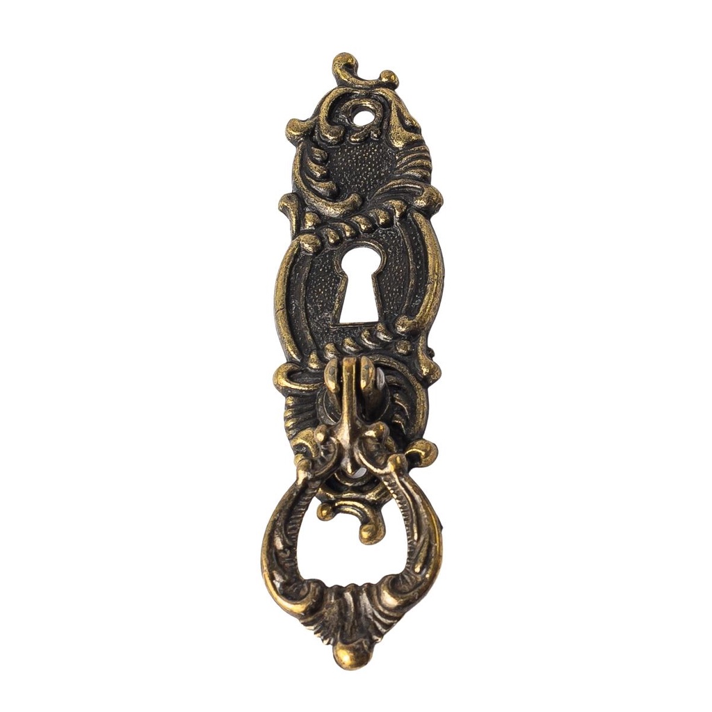 Puxador Colonial para Porta de Armário com Furo para Chave
