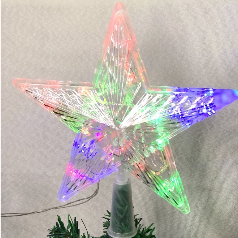 Enfeite de Natal Estrela Ponteira De Árvore Pisca Pisca 10 Leds  Multicolorido 220V Multicoloridas Decoração Natalina - Escorrega o Preço