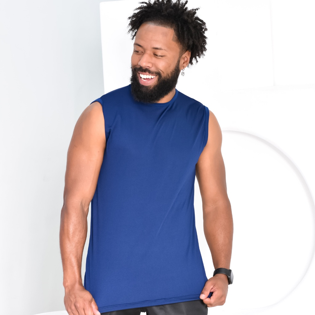 Camiseta Regata Machão Dry Fit Masculina Fitness para Treino e Academia Premium