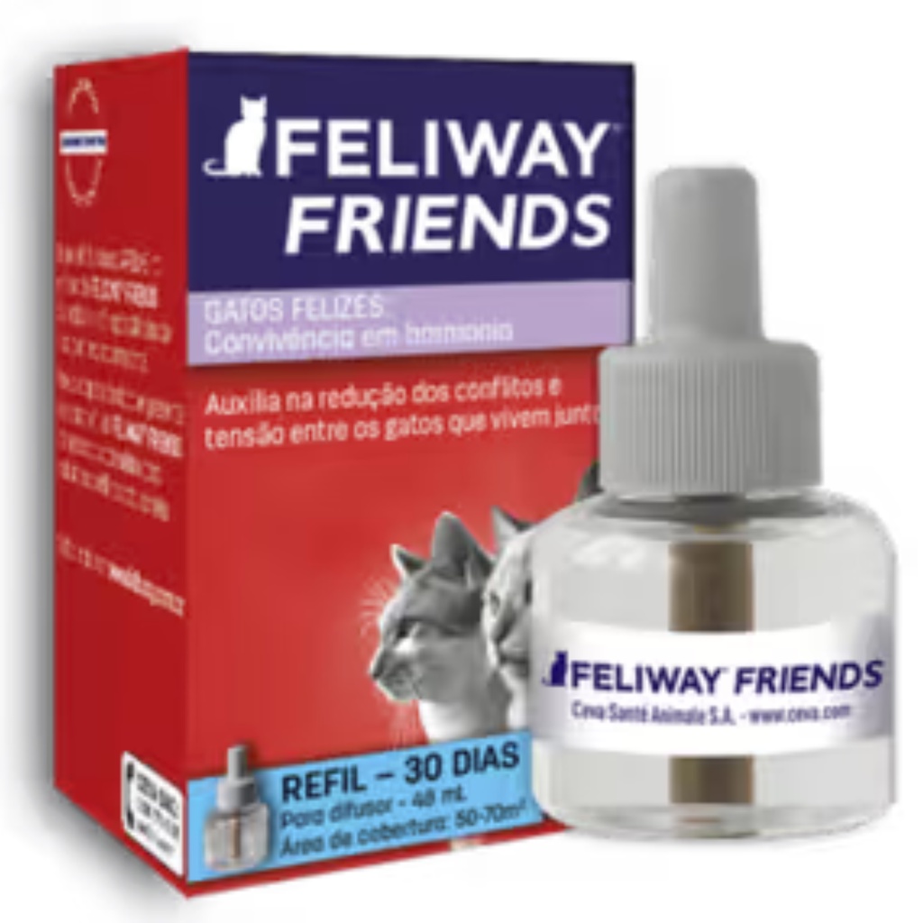 Feliway Friends Refil 48ml Ceva - Auxiliar Adaptação Gatos em Oferta na Shopee