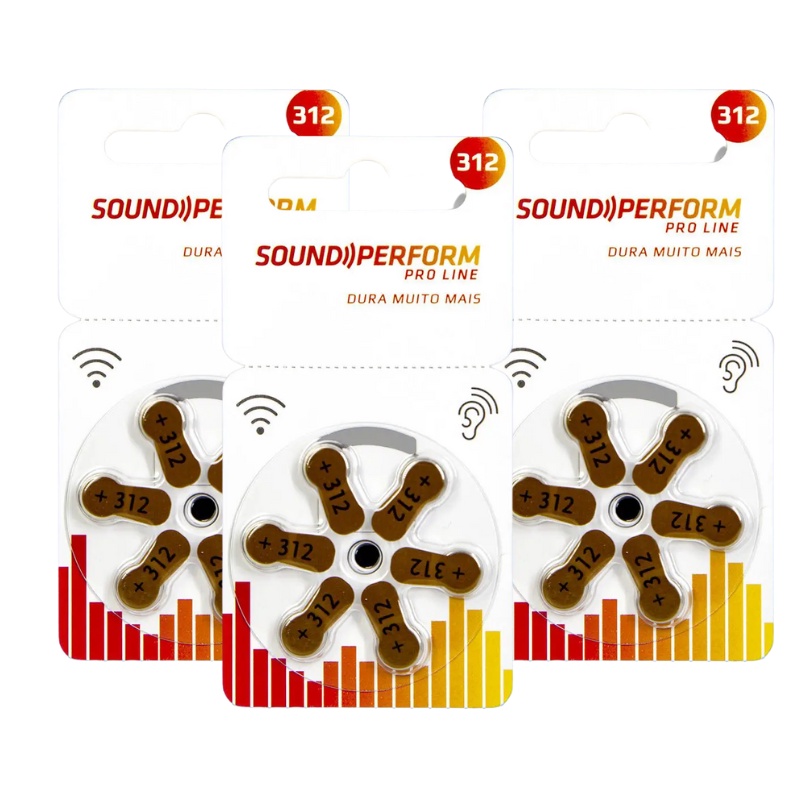 18 Pilhas Baterias 312 Pr41 Aparelho Auditivo - Sound Perform em Oferta na Shopee