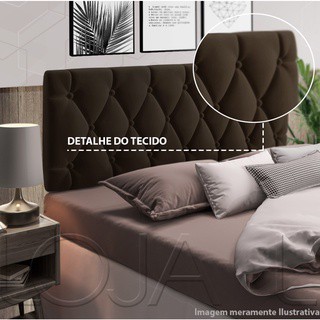 CABECEIRA PARIS DE CAMA CASAL 140 CM X 55 CM MARROM