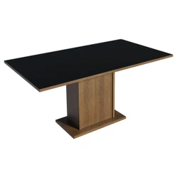 Mesa Madesa Retangular Tampo de Madeira 5275 Rustic/Preto
