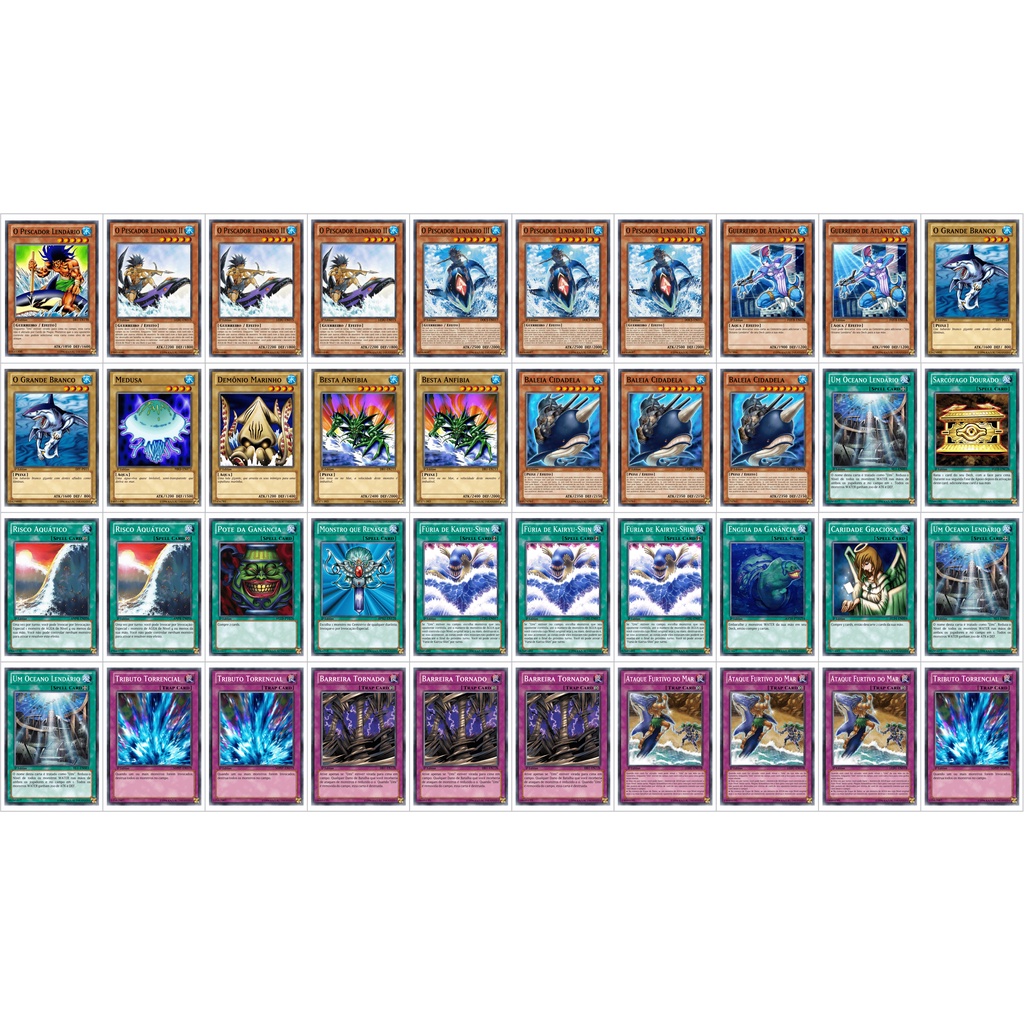 Cartas Yugioh - Deck Mako Tsunami Batalha Cidade Tcg Anime