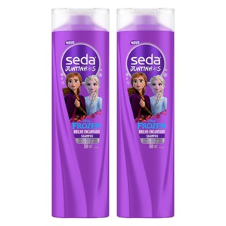 Kit 2 Shampoos Seda Infantil Frozen Juntinhos Brilho Encantado 300ml cada