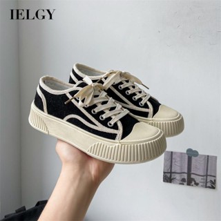 IELGY Lã Feminino casual Combina Com Tudo Tênis De Lona Plataforma