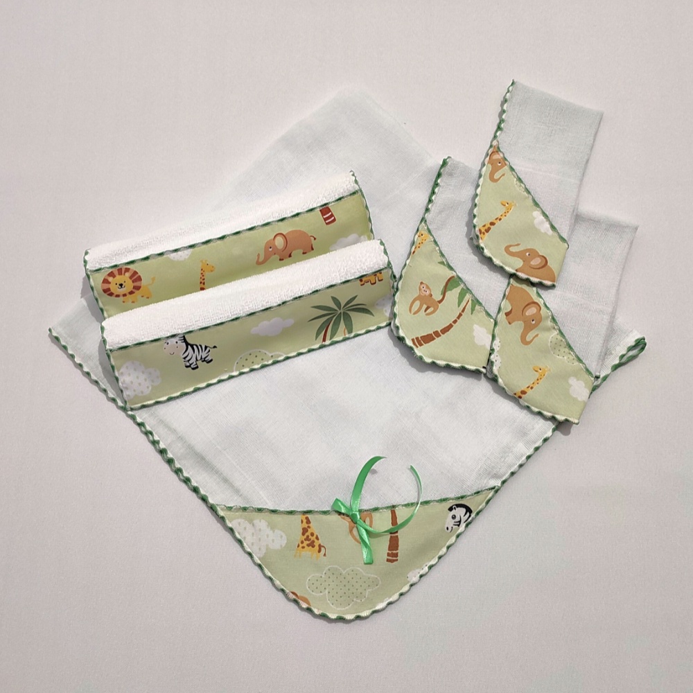 Kit Enxoval do Bebê 6 Peças Bebê Maternidade 3 Pano Fraldinha de Boca Babetes 1 Manta Fralda 2 Toalhinha Ombro 100% Algo em Oferta na Shopee