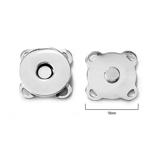Botão Imantado Magnético Fecho P/ Bolsa cor Níquel 18mm Imã