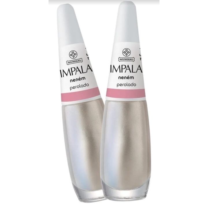 Kit Com 2 Esmaltes Perolado Nénem Impala em Oferta na Shopee