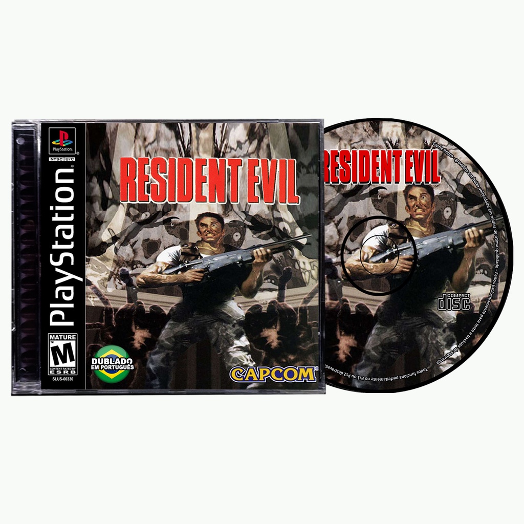 Resident Evil 1 Dublado - Jogo Para Ps1 / Playstation 1 + Capa + ENCARTES By CameloGames