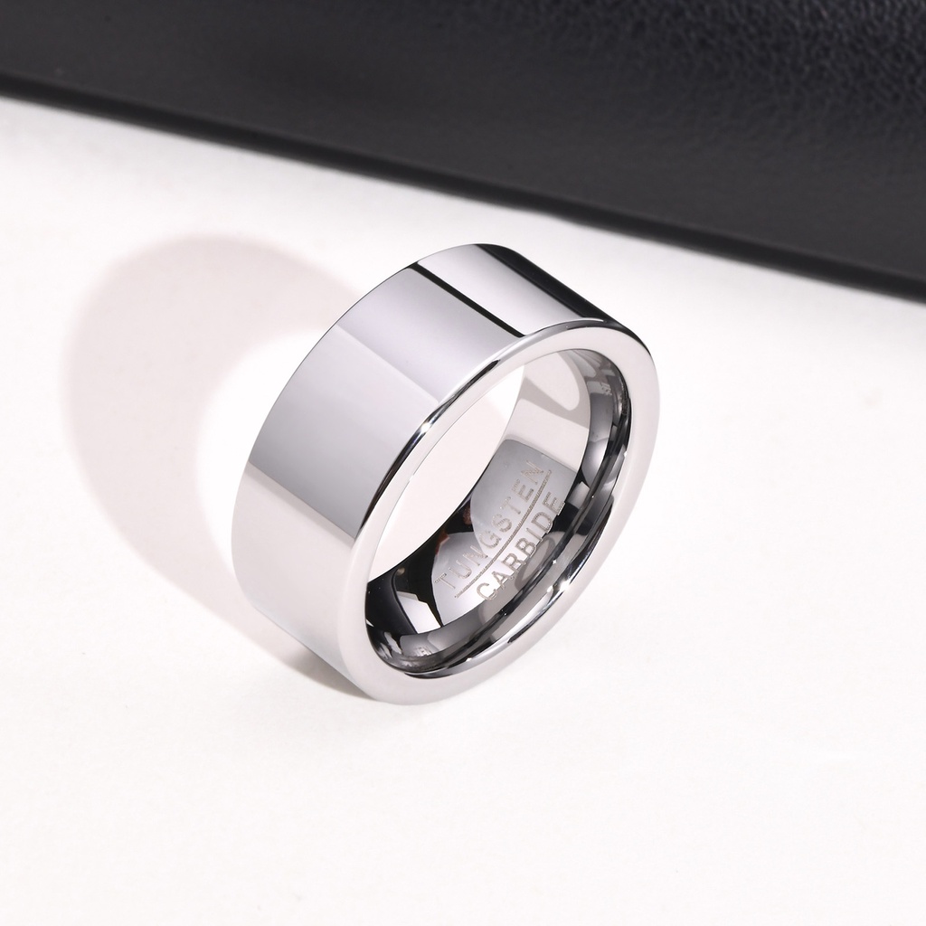Vnox 8mm Faixas De Casamento Básicas Para Homens, Anel De Tungstênio De Carboneto, Faixa Clássica De Dedo De 2mm, Joias Promessa De Noivado · foto 2