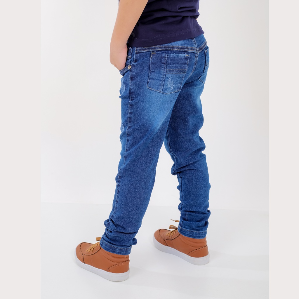 Calça Jeans Infantil Com Elastano 1 2 3 4 6 8 anos