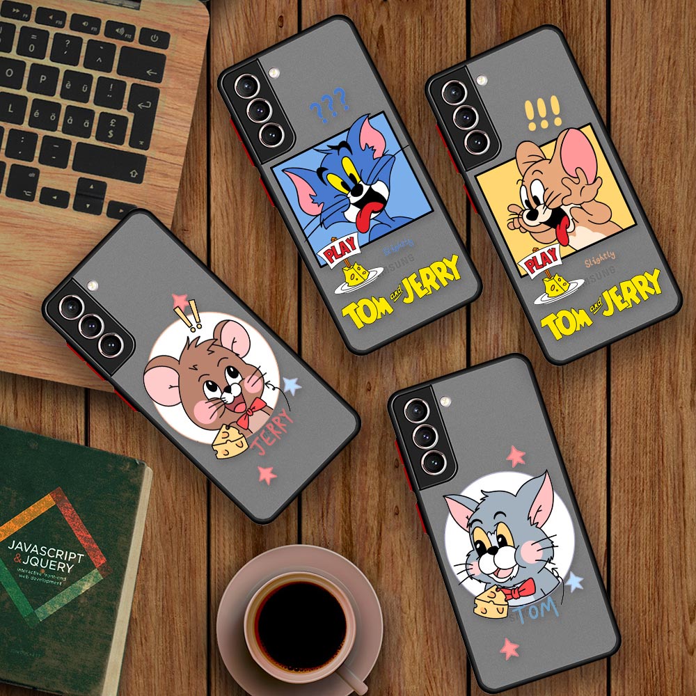 Capa Engraçada Expressão Facial Marota Tom E Jerry Disney Desenho Animado Para Samsung Galaxy S22 Ultra S21 S20 FE S10 S9 S8 S10E Lite Plus M30S M31 M32 M33 M51 M52 M62 5G Fosca