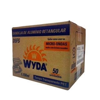 Embalagem de alumínio Wyda 1150ml D5FS tampa pet transparente c/50 un
