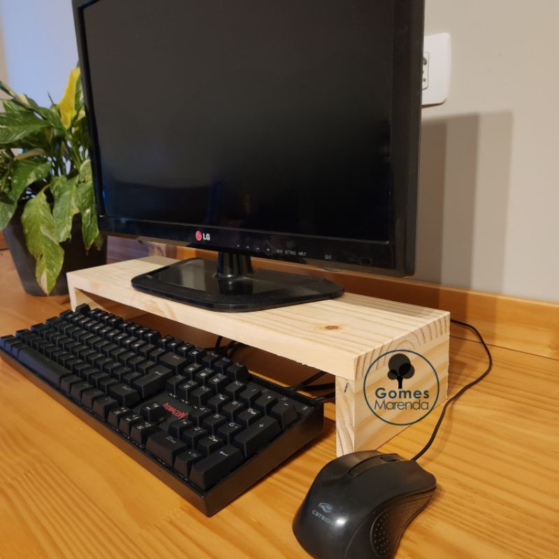 Base Suporte para Monitor Madeira Ergonômico