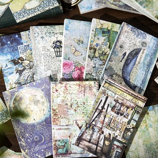 Journamm 60folhas Papel Vintage Scrapbooking Suprimentos Flores Decoração Junk Diário Material Papelaria De Marcação Escolar