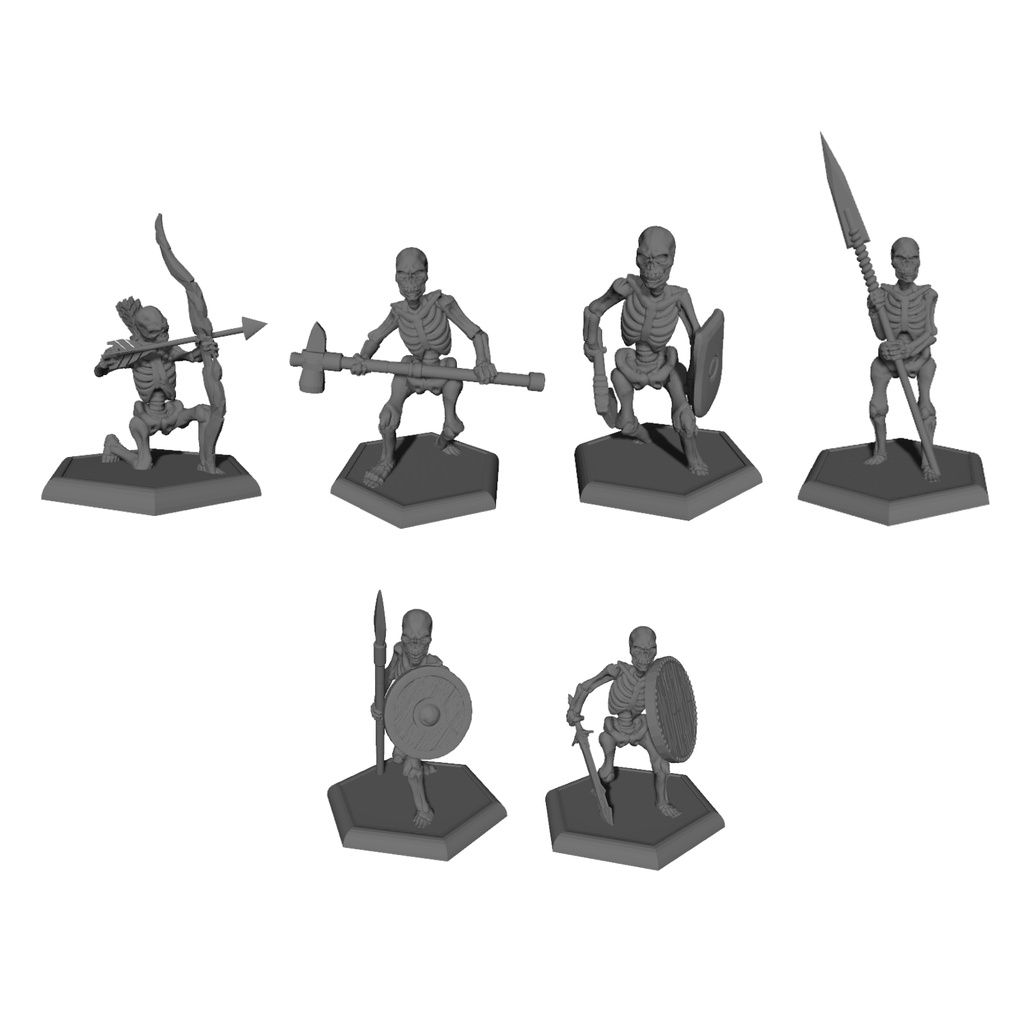 Miniaturas Caveira Rpg D&d Npc Dungeons And Dragons Kit 6