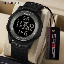 Sanda Trend Simple Large Screen Relógio De Quartzo Ultra Fino À Prova D'água SD6107