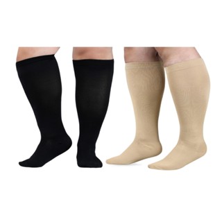 Meias De Compressão De Tamanho Grande Para Evitar O Inchaço Bezerro Strretchy Knee High