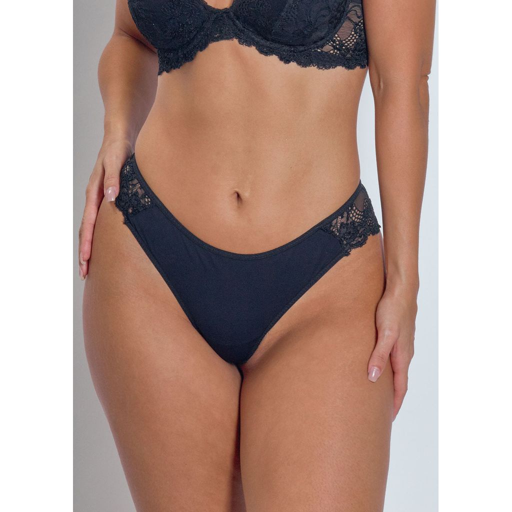 Calcinha Bíquini Preta Rendada Duloren JasminPreto em Oferta na Shopee