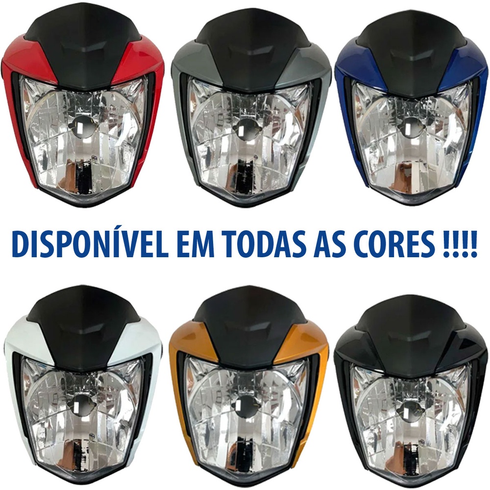 Frente Farol Completo Titan 160 2022 Todas As Cores + Suporte Aranha - Foco